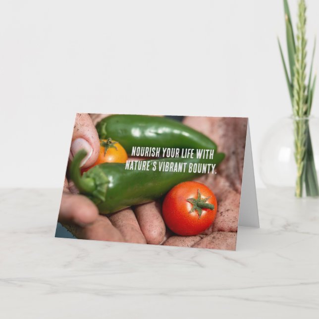 Nature’s Freshness in Hand - Chilli & Tomato Thank You Card (Front)