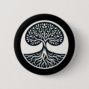 Nature’s Interconnectedness Sticker - Tree of Life 6 Cm Round Badge