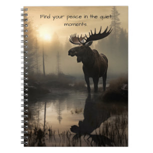 Nature’s Majesty: Moose at Daybreak Notebook