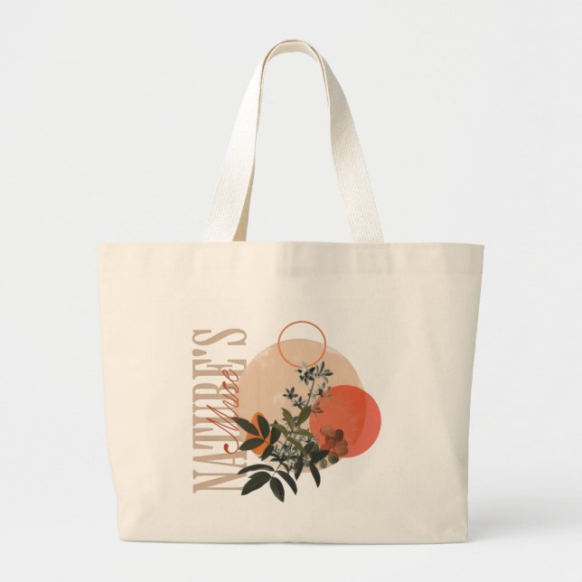 Nature’s Muse Floral Tote Bag (Front)