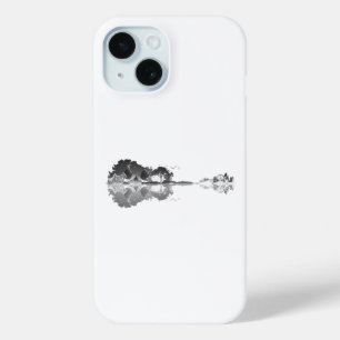 Nature’s Song: Forest Landscape Guitar Art iPhone 15 Case