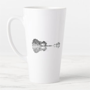 Nature’s Song: Forest Landscape Guitar Art Latte Mug