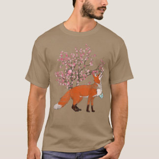 Nature Sakura Cherry Blossom Forest Animal Lover F T-Shirt