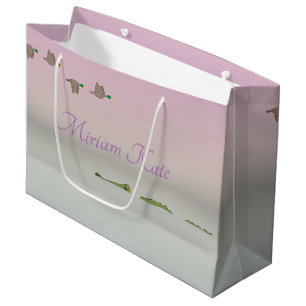 Nature Scene (ducks, gator) Large Gift Bag