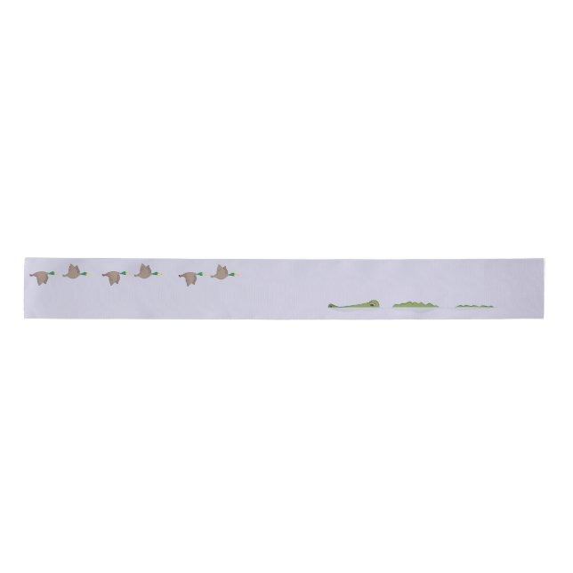 Nature Scene (ducks, gator) Satin Ribbon (Front)