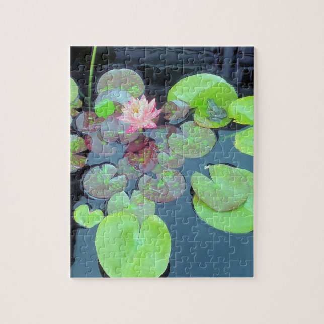 Nature Scene - Frog and Lily Pads Jigsaw Puzzle (Vertical)