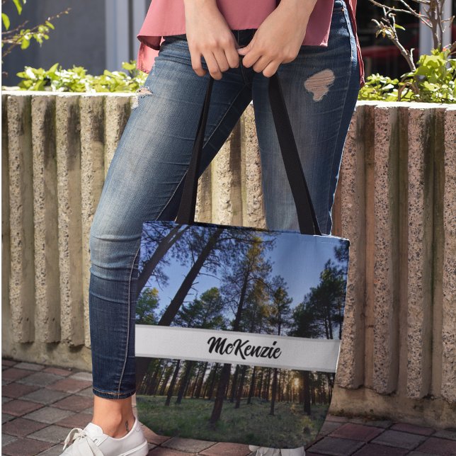 Nature Scene Sunset Kaibab Forest Personalise  Tote Bag (Creator Uploaded)