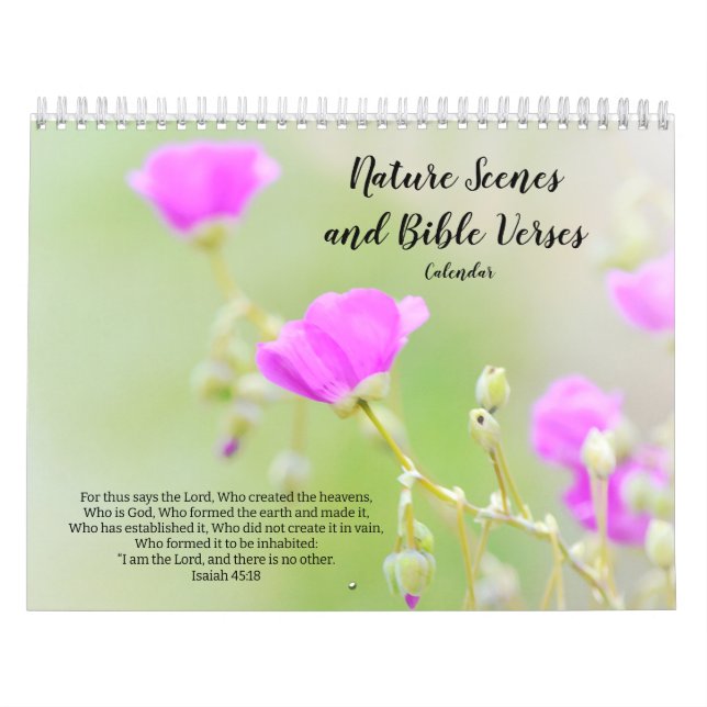 Nature Scenes and Bible Verses Calendar (Cover)