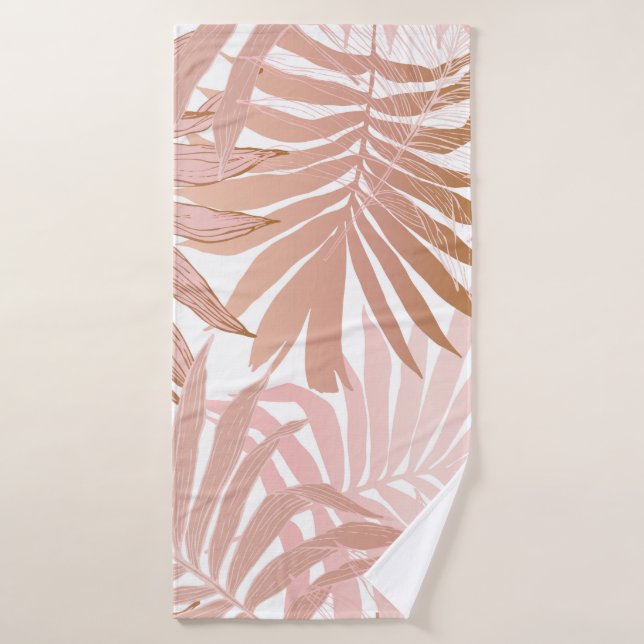 Nature seamless pattern. Hand drawn abstract tropi Bath Towel (Bath Towel)