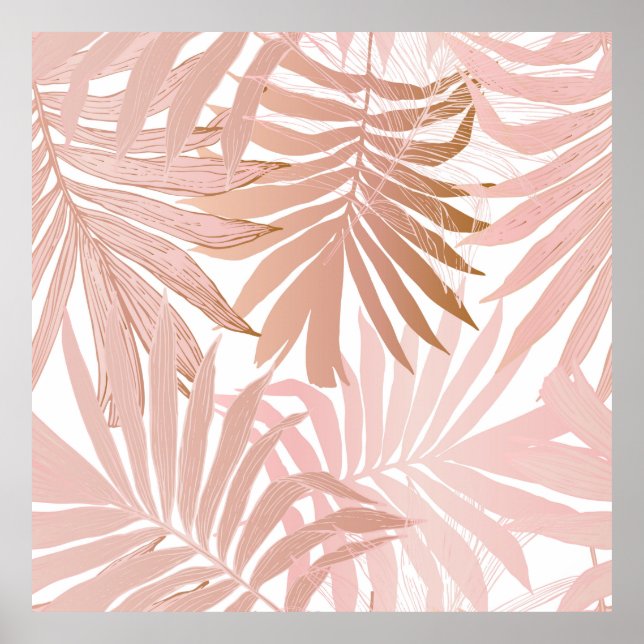 Nature seamless pattern. Hand drawn abstract tropi Poster (Front)