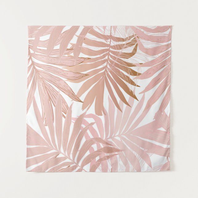 Nature seamless pattern. Hand drawn abstract tropi Tapestry (Front)