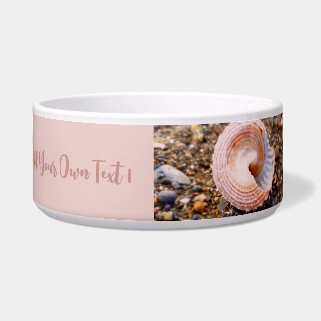 NATURE SEASHELL STONY PEBBLE PHOTO IMAGE PINK TEXT (Front)