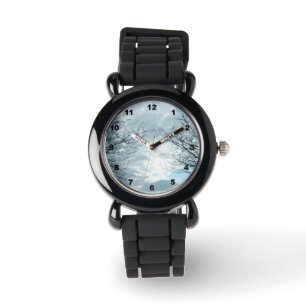 Nature Silver Glitter Wrist Watch