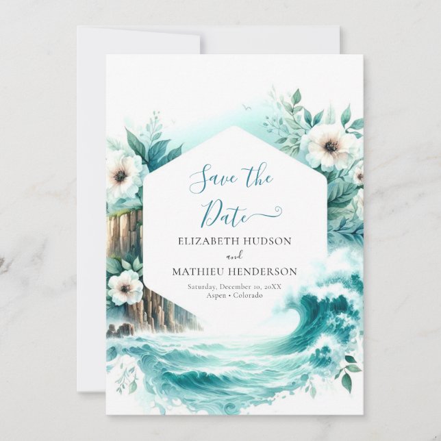 Nature Simple Nautical Wedding Save The Date (Front)