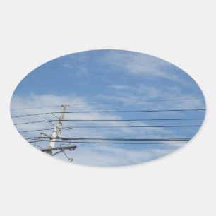 Nature Skyline NewJersey USA Cloud GIFTS nvn673 fu Oval Sticker