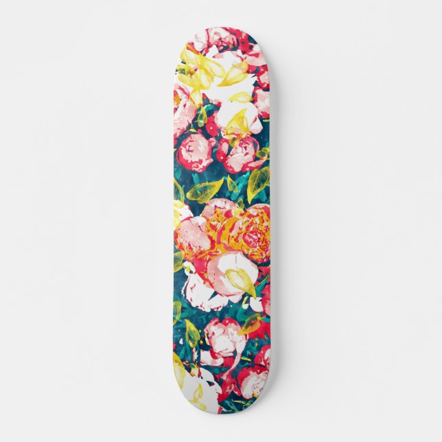 Nature Smiles in Flowers Skateboard (Front)