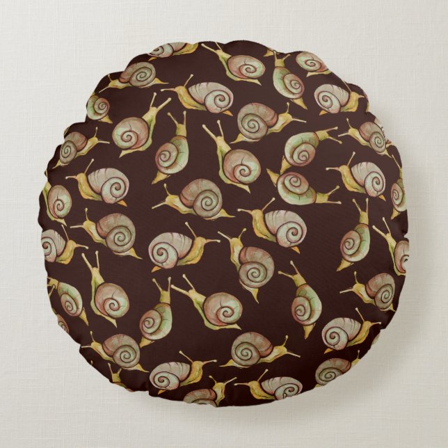 Nature Snail Art                                   Round Cushion (Front)