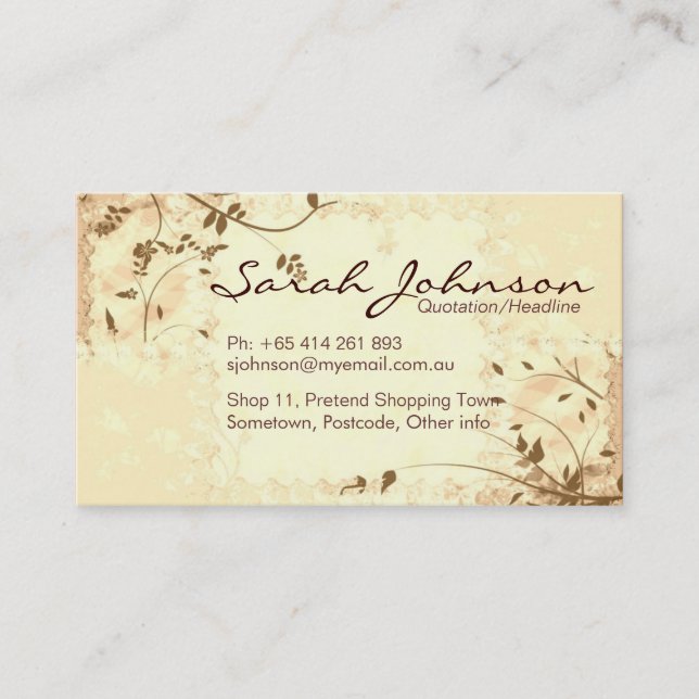 Nature Softness Business Card (Front)