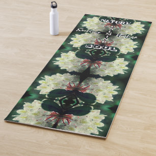 Nature Soul Azalea Abstract Inspirational   Yoga Mat