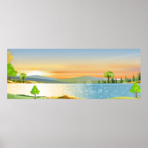 Nature Spring landscape Poster