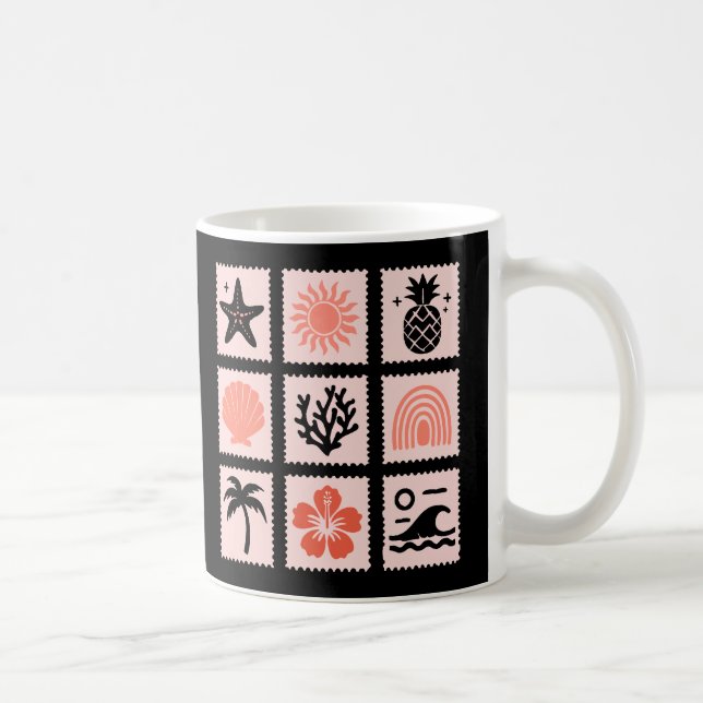 Nature stamp collage coffee mug (Right)