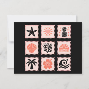 Nature stamp collage postcard