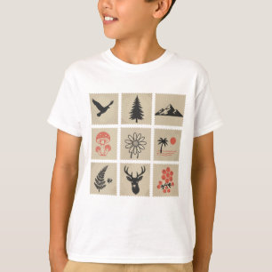 Nature stamp collage T-Shirt