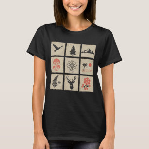 Nature stamp collage T-Shirt