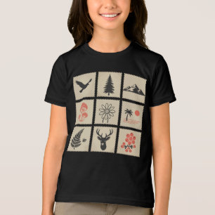 Nature stamp collage Tri-Blend shirt