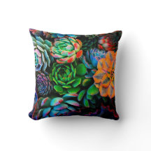 Nature succulent texture Throw Pillow 16"x16"
