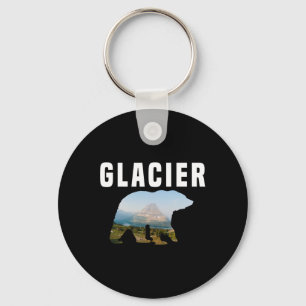 Nature Summer Vacation Glacier National Park Key Ring