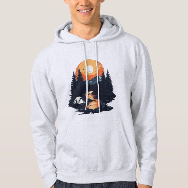 Nature Sunset Mountain Hoodie  (Front)