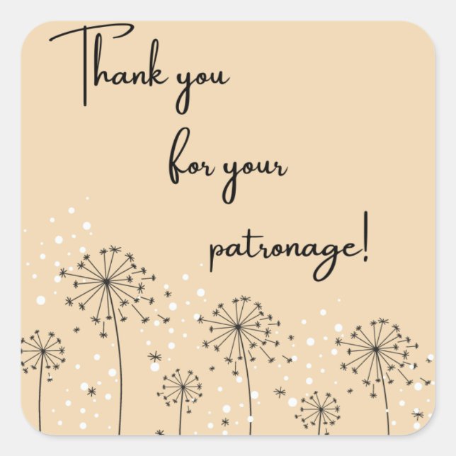 Nature Thanks for Your Patronage Sticker (Front)