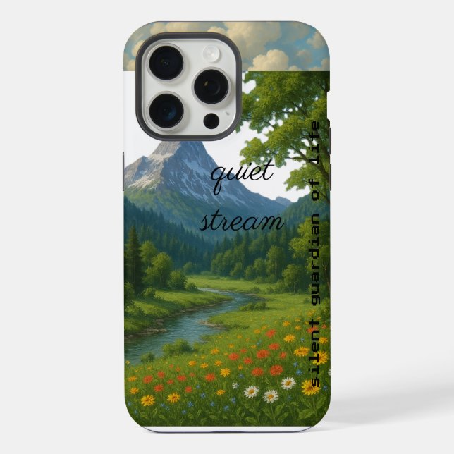 Nature, the silent guardian of life. iPhone case (Back)