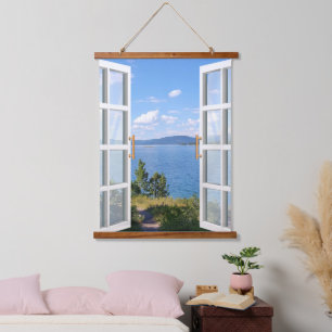 Nature Theme Lake View Hanging Tapestry