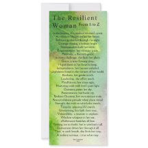 Nature Theme Resilient Woman Card 