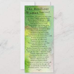 Nature Theme Resilient Woman Card 