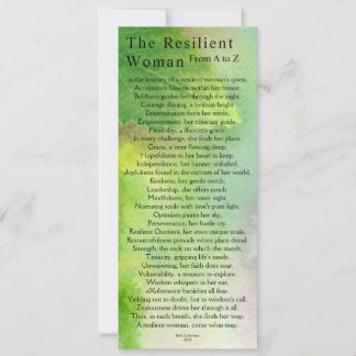 Nature Theme Resilient Woman Card 