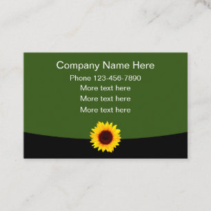 Nature Theme Sunflower Modfern Design Business Card