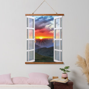 Nature Theme Sunset View Hanging Tapestry