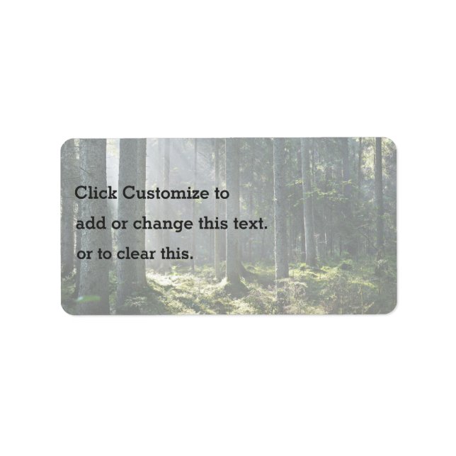 Nature Themed Label (Front)