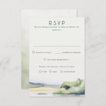 Nature Themed Wedding RSVP Cards
