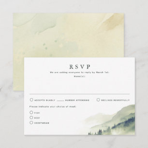 Nature Themed Wedding RSVP Cards