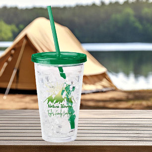 Nature therapy Family camping personalised Acrylic Tumbler