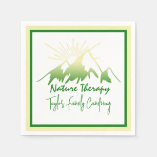 Nature therapy Family camping personalised Napkin