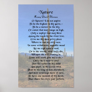 Nature, Thoreau Poster