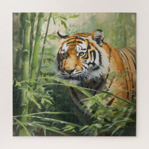 Nature Tiger Bamboo Jigsaw Puzzle