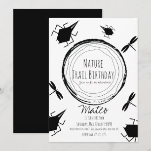 Nature Trail Insect Bug Butterfly Birthday  Invitation