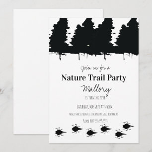 Nature Trail Woods Adventure Birthday Party Invitation