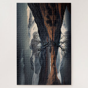 Nature Tranquil Beauty Reflected In Calm Water Jigsaw Puzzle